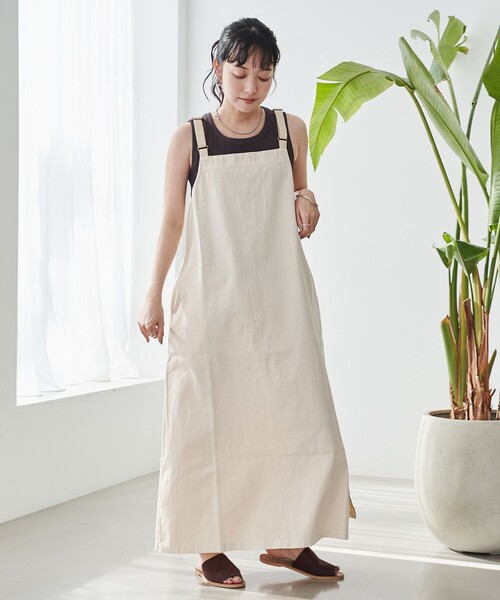 Dickies（ディッキーズ）の「【WEB限定】Dickies（ディッキーズ）別注サイドジップジャンパースカート（ジャンパースカート・レディース・ブラック/オフホワイト・L/M）」の12枚目の写真