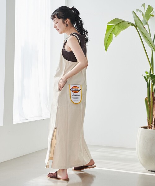 Dickies（ディッキーズ）の「【WEB限定】Dickies（ディッキーズ）別注サイドジップジャンパースカート（ジャンパースカート・レディース・ブラック/オフホワイト・L/M）」の13枚目の写真