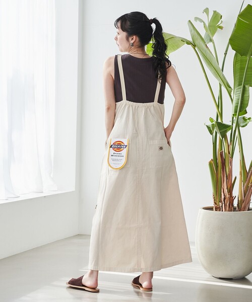 Dickies（ディッキーズ）の「【WEB限定】Dickies（ディッキーズ）別注サイドジップジャンパースカート（ジャンパースカート・レディース・ブラック/オフホワイト・L/M）」の14枚目の写真