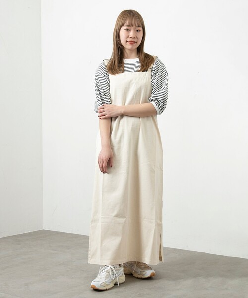 Dickies（ディッキーズ）の「【WEB限定】Dickies（ディッキーズ）別注サイドジップジャンパースカート（ジャンパースカート・レディース・ブラック/オフホワイト・L/M）」の20枚目の写真