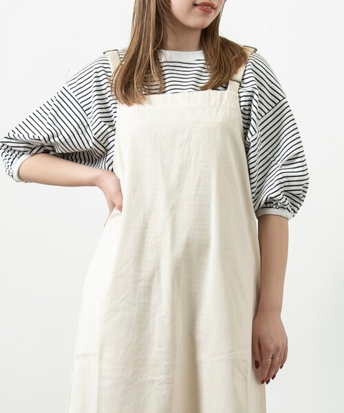 Dickies（ディッキーズ）の「【WEB限定】Dickies（ディッキーズ）別注サイドジップジャンパースカート（ジャンパースカート・レディース・ブラック/オフホワイト・L/M）」の21枚目の写真