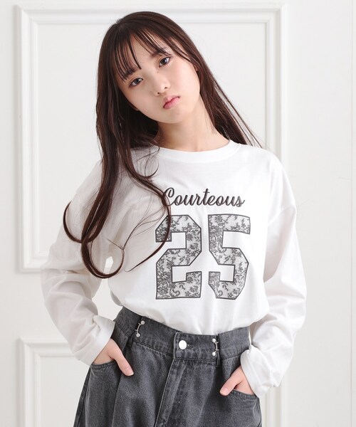 セール】レースプリントナンバリングロンT（Tシャツ/カットソー