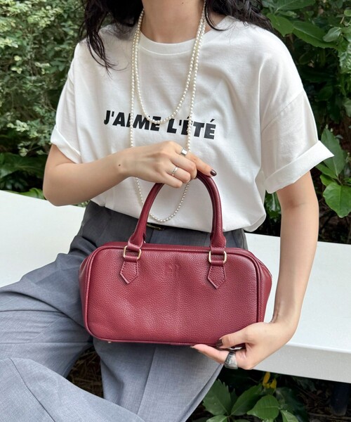 FR横長レザーボストンバッグ（ショルダーバッグ）｜fredy emue