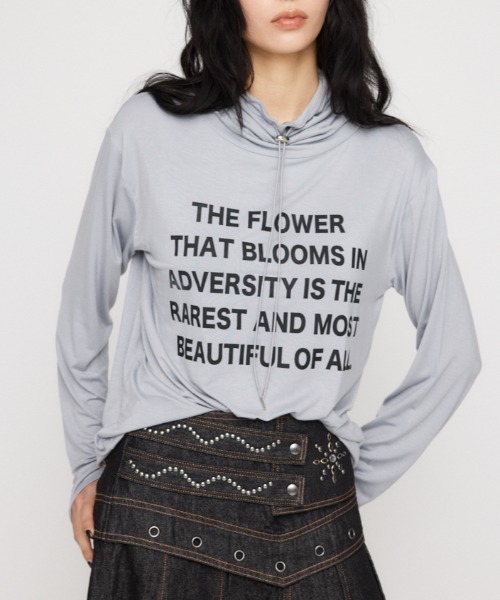 LAGUA GEM（ラグアジェム）の「LOOSEY TURTLE トップス（Tシャツ/カットソー・レディース・ホワイト/グレー/ピンク・FREE）」の2枚目の写真