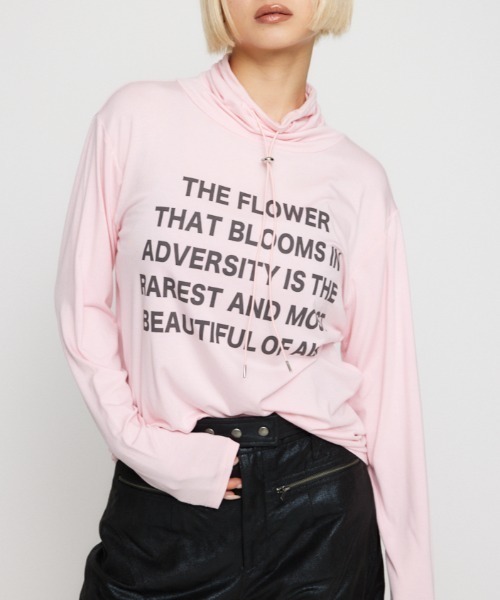 LAGUA GEM（ラグアジェム）の「LOOSEY TURTLE トップス（Tシャツ/カットソー・レディース・ホワイト/グレー/ピンク・FREE）」の3枚目の写真