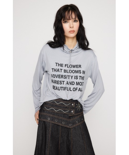 LAGUA GEM（ラグアジェム）の「LOOSEY TURTLE トップス（Tシャツ/カットソー・レディース・ホワイト/グレー/ピンク・FREE）」の4枚目の写真