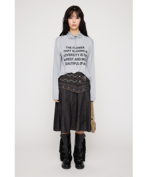 LAGUA GEM（ラグアジェム）の「LOOSEY TURTLE トップス（Tシャツ/カットソー・レディース・ホワイト/グレー/ピンク・FREE）」の6枚目の写真