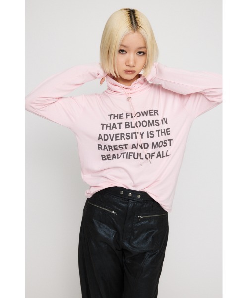 LAGUA GEM（ラグアジェム）の「LOOSEY TURTLE トップス（Tシャツ/カットソー・レディース・ホワイト/グレー/ピンク・FREE）」の8枚目の写真