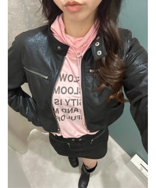 LAGUA GEM（ラグアジェム）の「LOOSEY TURTLE トップス（Tシャツ/カットソー・レディース・ホワイト/グレー/ピンク・FREE）」の14枚目の写真