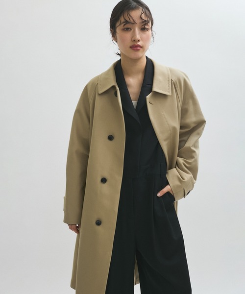サステナブル】コットンダブルクロスバルマカーンコート（ステンカラー