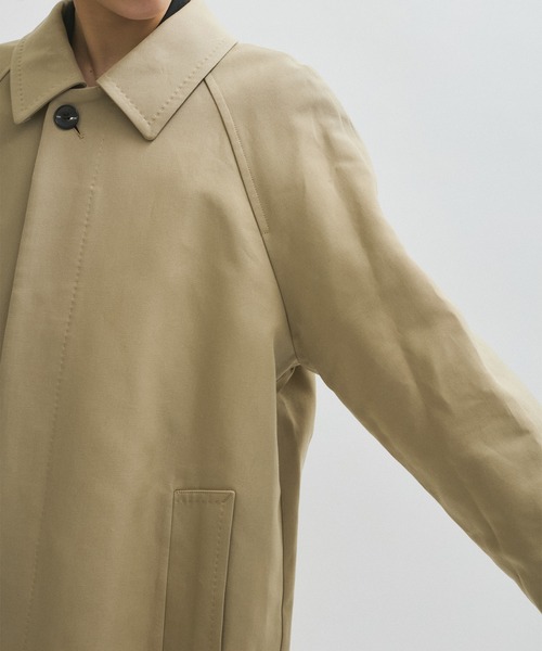 サステナブル】コットンダブルクロスバルマカーンコート（ステン