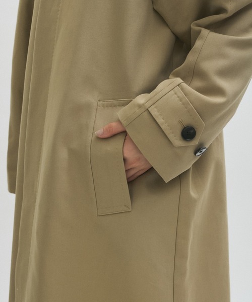 サステナブル】コットンダブルクロスバルマカーンコート（ステンカラー