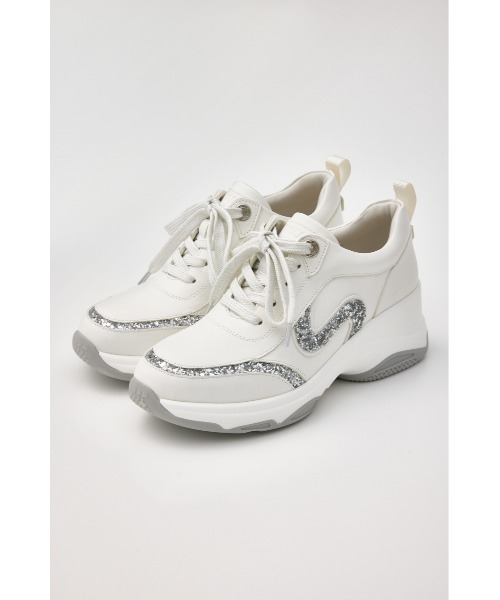 STACCATO（スタッカート）の「ジョイハイヒールスリッポン（スニーカー・レディース・ブラック/ホワイト・24.5cm/24cm/23.5cm/23cm/22.5cm）」の2枚目の写真