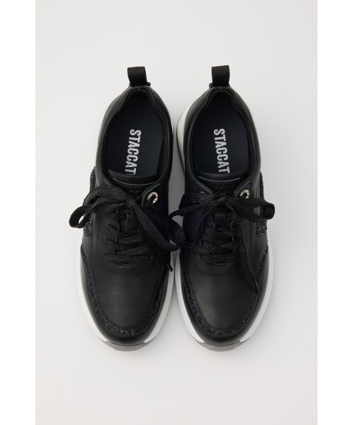 STACCATO（スタッカート）の「ジョイハイヒールスリッポン（スニーカー・レディース・ブラック/ホワイト・24.5cm/24cm/23.5cm/23cm/22.5cm）」の4枚目の写真