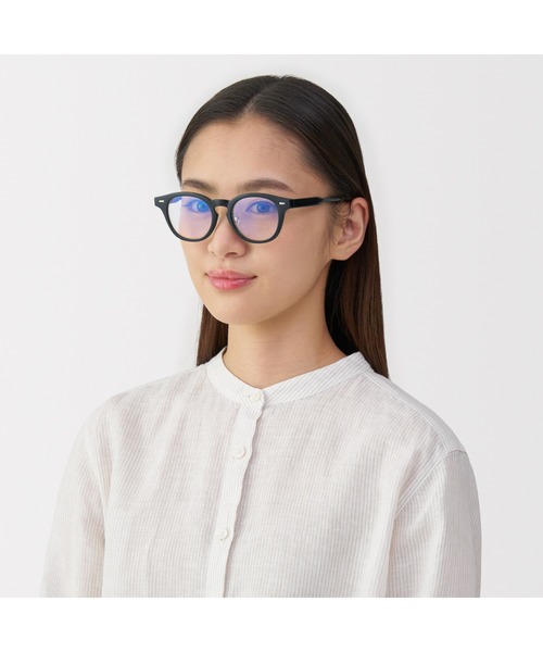 無印良品（ムジルシリョウヒン）の「ブルーライト対応　ボストン型　サングラス（サングラス・レディース・グレー/ブラック/ブラウン系/ブラウン・FREE）」の8枚目の写真