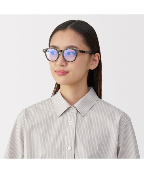 無印良品（ムジルシリョウヒン）の「ブルーライト対応　ボストン型　サングラス（サングラス・レディース・グレー/ブラック/ブラウン系/ブラウン・FREE）」の18枚目の写真