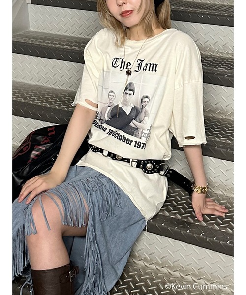 jouetie（ジュエティ）の「【KevinCummins×jouetie】BIGフォトTシャツ（Tシャツ/カットソー・レディース・ブラック/ピンク/オフホワイト・MEDIUM）」の2枚目の写真