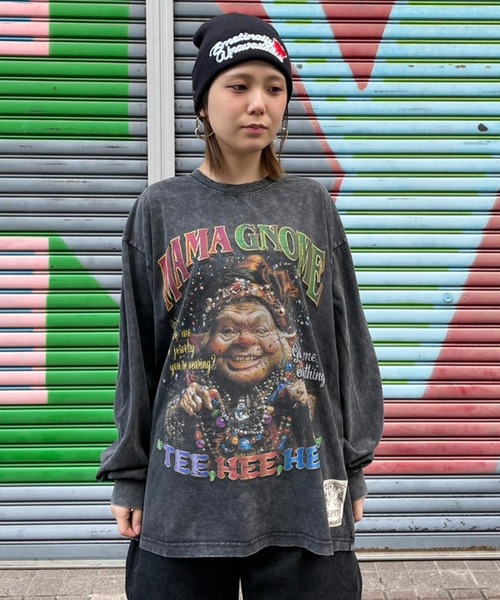 EXAMPLE（エグザンプル）の「EXAMPLE ”WORK OF FICTION” MAMA GNOME L/S TEE（Tシャツ/カットソー・メンズ・ブラック系その他・XXL/XL/L/M）」の22枚目の写真