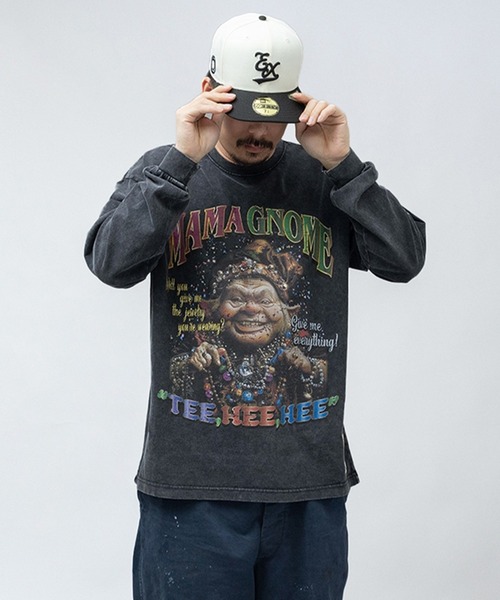 EXAMPLE（エグザンプル）の「EXAMPLE ”WORK OF FICTION” MAMA GNOME L/S TEE（Tシャツ/カットソー・メンズ・ブラック系その他・XXL/XL/L/M）」の6枚目の写真