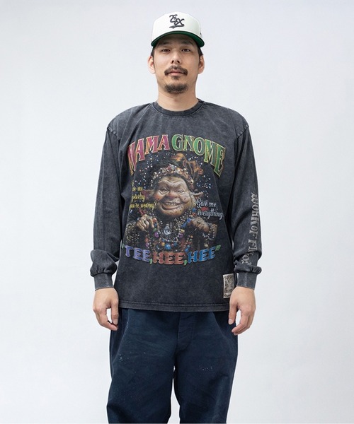 EXAMPLE（エグザンプル）の「EXAMPLE ”WORK OF FICTION” MAMA GNOME L/S TEE（Tシャツ/カットソー・メンズ・ブラック系その他・XXL/XL/L/M）」の19枚目の写真