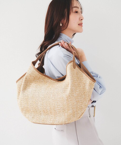 UNTITLED（アンタイトル）の「ナチュラルトート（トートバッグ・レディース・ホワイト系7/キャメル/ブラック系4・99）」の4枚目の写真