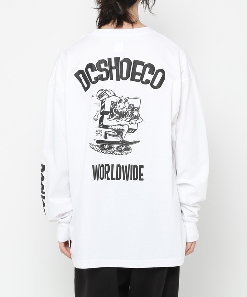 DC（ディーシー）の「【DC】バックプリントオーバーサイズロンT/タイダイ染めロンT（Tシャツ/カットソー・メンズ・その他/ホワイト・LARGE/MEDIUM）」の4枚目の写真