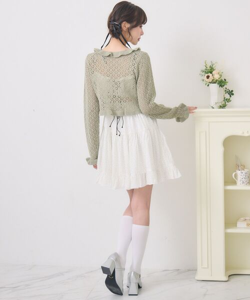 ems excite（エムズエキサイト）の「【新色追加】ダブルリボンティアードチュニック（ワンピース・レディース・ホワイト系その他/ブラック/ブルー/ホワイト・FREE）」の12枚目の写真