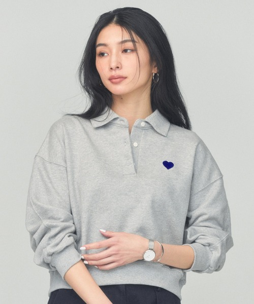 BLUE×PALANG(ブルーパラン)の「RUGBY SWEAT SHIRT(スウェット・レディース・ネイビー/グレー・FREE)」の2枚目の写真