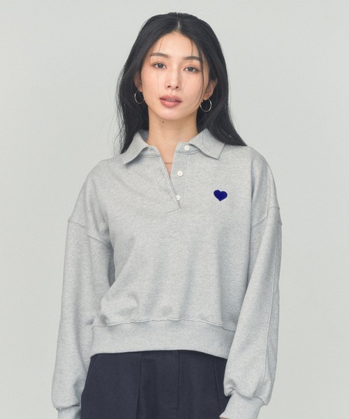 BLUE×PALANG(ブルーパラン)の「RUGBY SWEAT SHIRT(スウェット・レディース・ネイビー/グレー・FREE)」の3枚目の写真