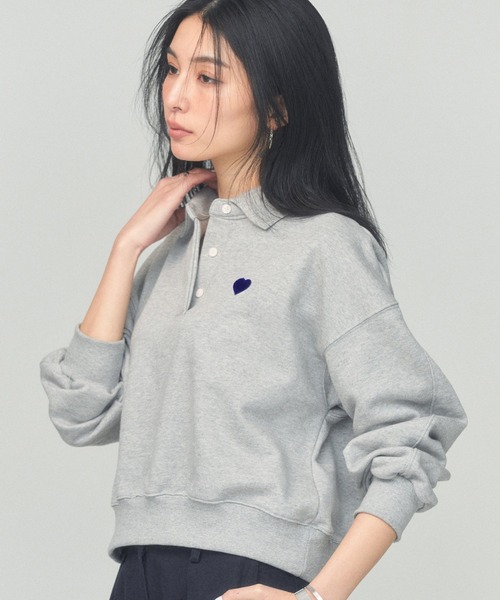 BLUE×PALANG(ブルーパラン)の「RUGBY SWEAT SHIRT(スウェット・レディース・ネイビー/グレー・FREE)」の4枚目の写真