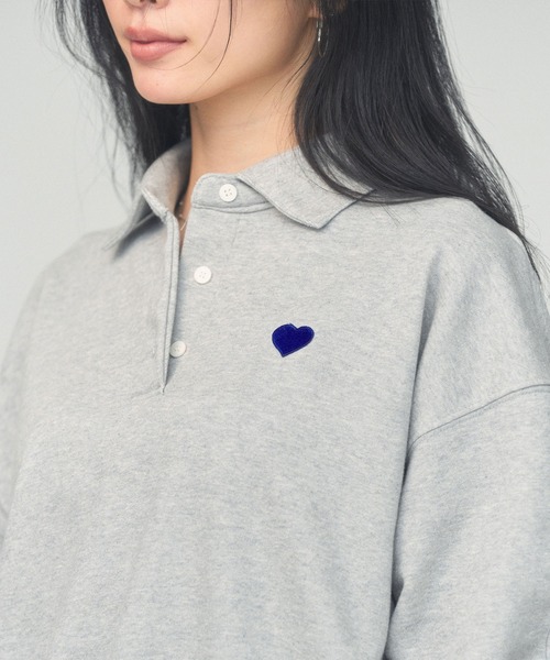 BLUE×PALANG(ブルーパラン)の「RUGBY SWEAT SHIRT(スウェット・レディース・ネイビー/グレー・FREE)」の5枚目の写真