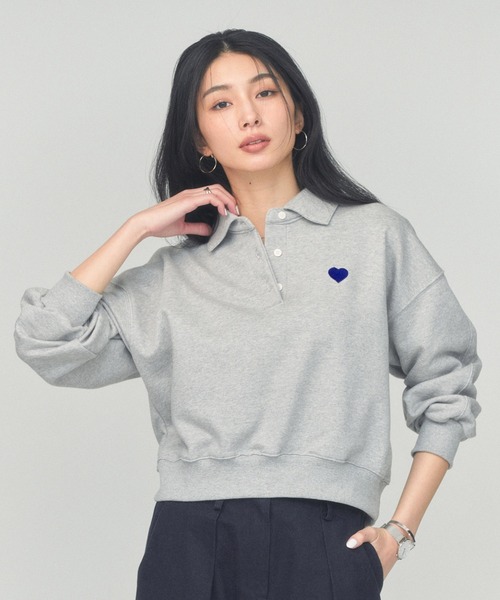 BLUE×PALANG(ブルーパラン)の「RUGBY SWEAT SHIRT(スウェット・レディース・ネイビー/グレー・FREE)」の6枚目の写真