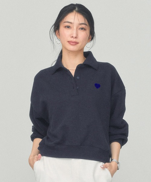 BLUE×PALANG(ブルーパラン)の「RUGBY SWEAT SHIRT(スウェット・レディース・ネイビー/グレー・FREE)」の8枚目の写真