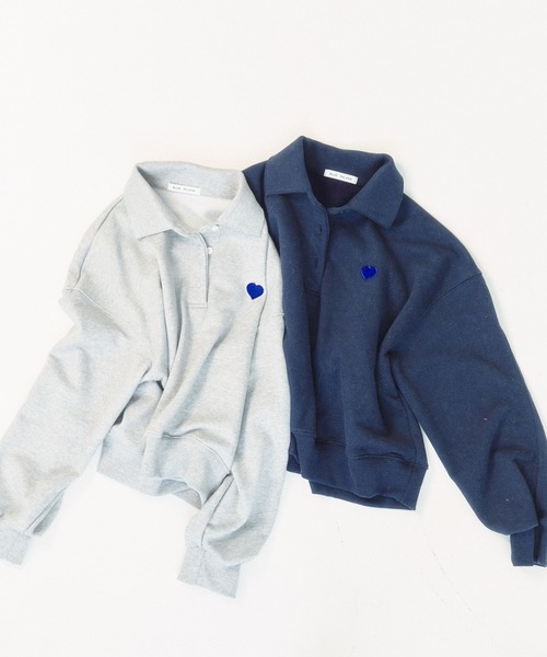 BLUE×PALANG(ブルーパラン)の「RUGBY SWEAT SHIRT(スウェット・レディース・ネイビー/グレー・FREE)」の12枚目の写真