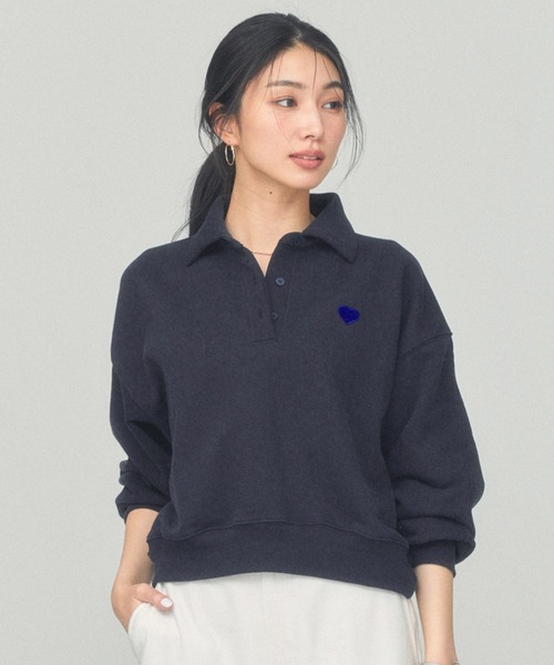 BLUE×PALANG(ブルーパラン)の「RUGBY SWEAT SHIRT(スウェット・レディース・ネイビー/グレー・FREE)」の15枚目の写真