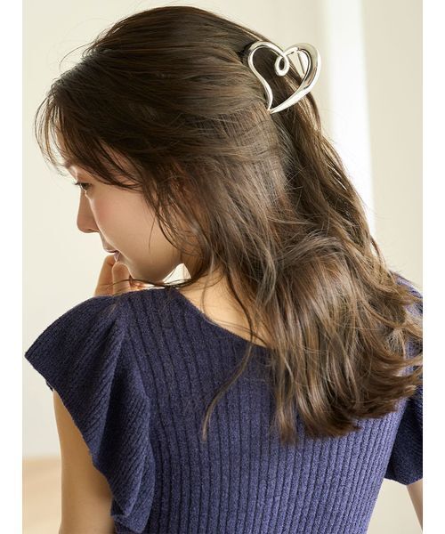 セール】オープンハートヘアバンス（バレッタ/ヘアクリップ