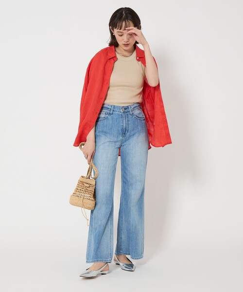 green label relaxing（グリーンレーベルリラクシング）の「ワイドバインダー タンクトップ -抗菌-（タンクトップ・レディース・オフホワイト/ブラック/レッド/ベージュ/その他1・FREE）」の18枚目の写真