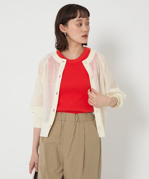 green label relaxing（グリーンレーベルリラクシング）の「ワイドバインダー タンクトップ -抗菌-（タンクトップ・レディース・オフホワイト/ブラック/レッド/ベージュ/その他1・FREE）」の10枚目の写真