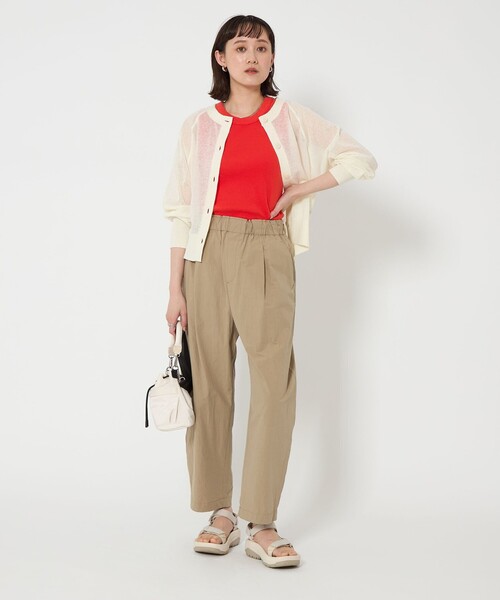 green label relaxing（グリーンレーベルリラクシング）の「ワイドバインダー タンクトップ -抗菌-（タンクトップ・レディース・オフホワイト/ブラック/レッド/ベージュ/その他1・FREE）」の11枚目の写真