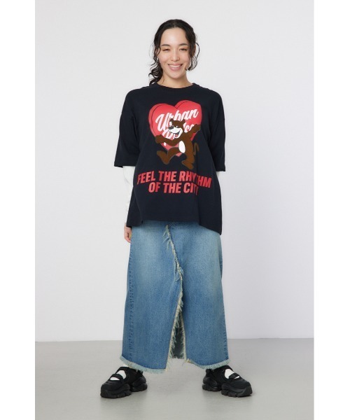 RODEO CROWNS WIDE BOWL(ロデオクラウンズワイドボウル)の「ハートパネルレイヤードロングスリーブTシャツ(Tシャツ/カットソー・メンズ・ブラック/ホワイト/グリーン・MEDIUM/LARGE)」の15枚目の写真