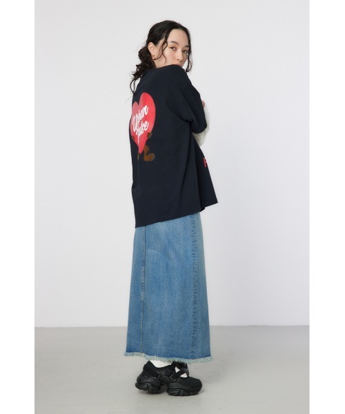 RODEO CROWNS WIDE BOWL(ロデオクラウンズワイドボウル)の「ハートパネルレイヤードロングスリーブTシャツ(Tシャツ/カットソー・メンズ・ブラック/ホワイト/グリーン・MEDIUM/LARGE)」の16枚目の写真