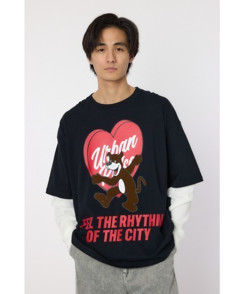 RODEO CROWNS WIDE BOWL(ロデオクラウンズワイドボウル)の「ハートパネルレイヤードロングスリーブTシャツ(Tシャツ/カットソー・メンズ・ブラック/ホワイト/グリーン・MEDIUM/LARGE)」の18枚目の写真