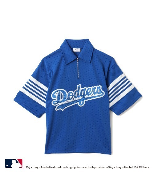 MLB（メジャーリーグベースボール）の「atmos pink MLB Mesh T-shirt / アトモス ピンク エムエルビー メッシュ ティーシャツ【SP】（シャツ/ブラウス・レディース・レッド/ネイビー/ブルー・FREE）」の2枚目の写真