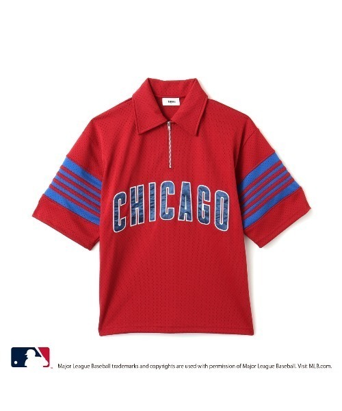 MLB（メジャーリーグベースボール）の「atmos pink MLB Mesh T-shirt / アトモス ピンク エムエルビー メッシュ ティーシャツ【SP】（シャツ/ブラウス・レディース・レッド/ネイビー/ブルー・FREE）」の4枚目の写真