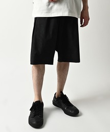 【ADAMPATEK/アダムパテック】uneven dyeing short pants/ムラ染めプリントワイドショートパンツ