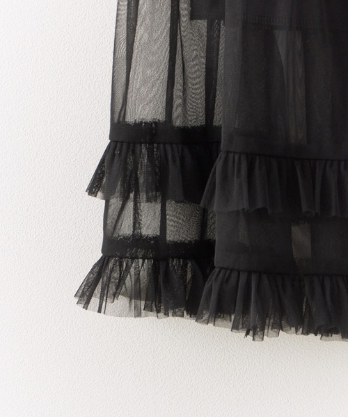 ROOPTOKYO(ループトウキョウ)の「Basic Tiered Long Skirt / ベーシック ティアードロングスカート(スカート・レディース・ホワイト/ベージュ/ブラック・FREE)」の5枚目の写真