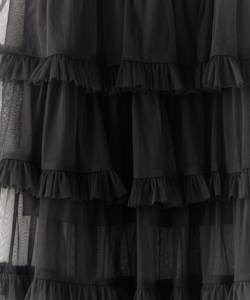 ROOPTOKYO(ループトウキョウ)の「Basic Tiered Long Skirt / ベーシック ティアードロングスカート(スカート・レディース・ホワイト/ベージュ/ブラック・FREE)」の6枚目の写真
