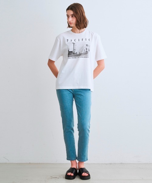 three dots（スリードッツ）の「【unisex】グラフィックTシャツ（Tシャツ/カットソー・レディース・ホワイト系その他/ホワイト系その他3/ホワイト系その他2/ホワイト系その他4・SMALL/MEDIUM/LARGE）」の16枚目の写真