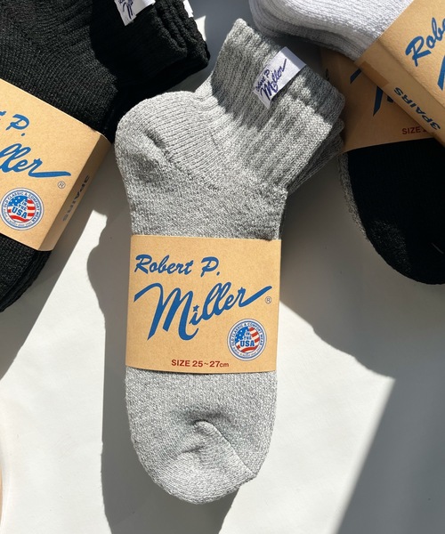 MILLER(ミラー)の「Robert P. Miller / 綿混クォーター丈ソックス 3P / 311C(ソックス/靴下・メンズ・グレー/その他/ホワイト/ブラック・25-27CM)」の3枚目の写真