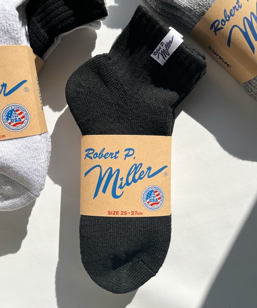 MILLER(ミラー)の「Robert P. Miller / 綿混クォーター丈ソックス 3P / 311C(ソックス/靴下・メンズ・グレー/その他/ホワイト/ブラック・25-27CM)」の7枚目の写真
